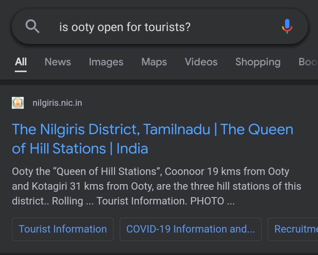 Is Ooty open for tourists?