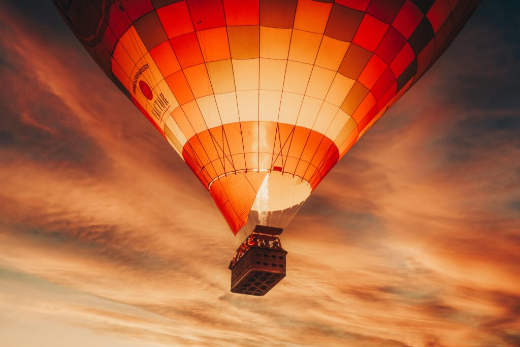 Balloon ride in Pushkar, Rajasthan during Pushkar fair